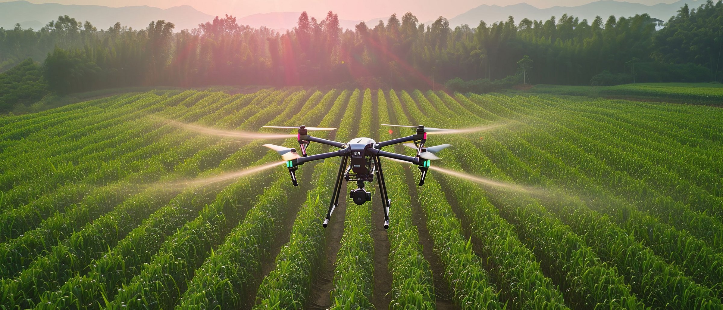 Bidl zu Smart Spraying, Drohne über einem Feld